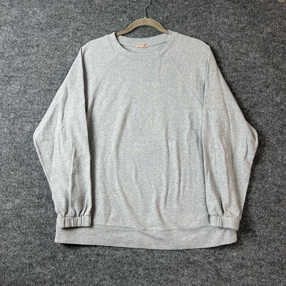 Eberjey Sweatshirt Gray‎ Crewneck Women's Soft Loungewear Size XL